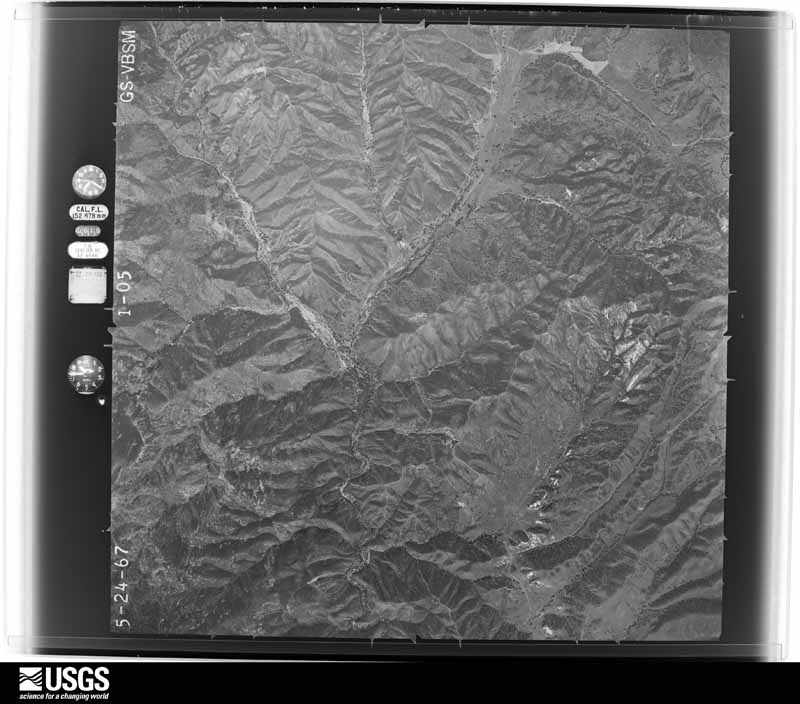 U.S. Geological Survey aerial photograph, 1967-05-24, scale 1:34000