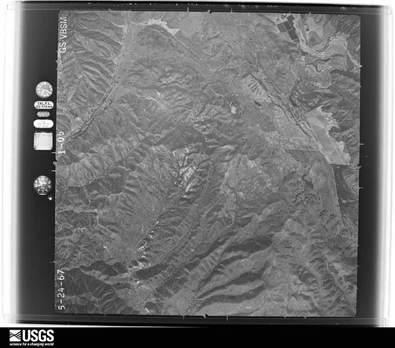 U.S. Geological Survey aerial photograph, 1967-05-24, scale 1:34000