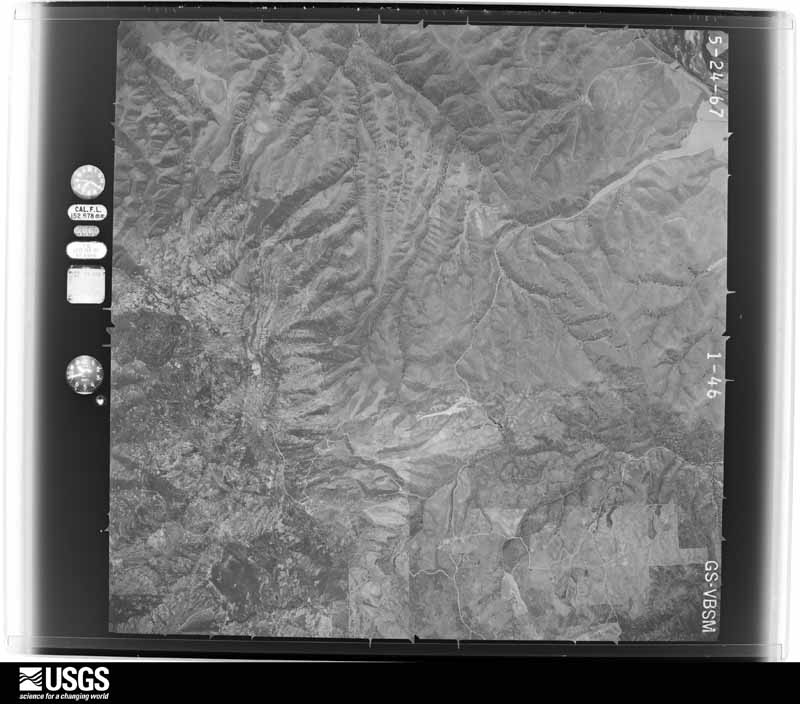 U.S. Geological Survey aerial photograph, 1967-05-24, scale 1:34000