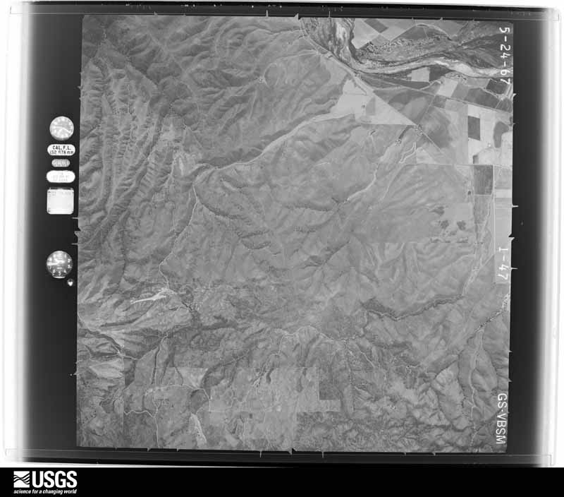 U.S. Geological Survey aerial photograph, 1967-05-24, scale 1:34000
