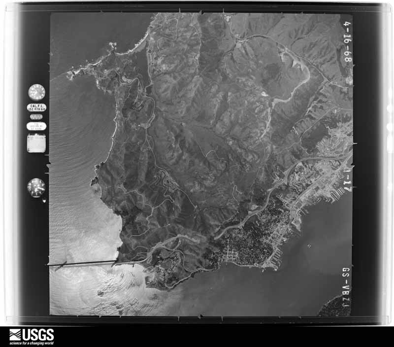 U.S. Geological Survey aerial photograph, 1968-04-16, scale 1:30000