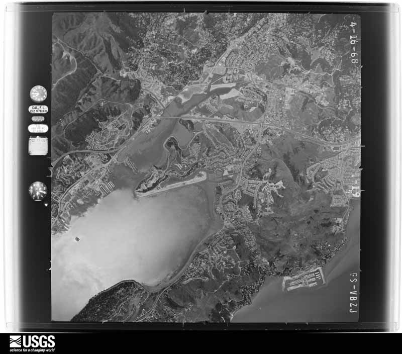 U.S. Geological Survey aerial photograph, 1968-04-16, scale 1:30000
