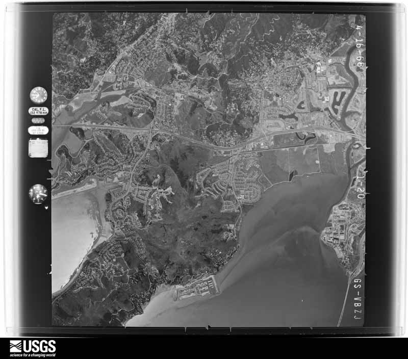 U.S. Geological Survey aerial photograph, 1968-04-16, scale 1:30000