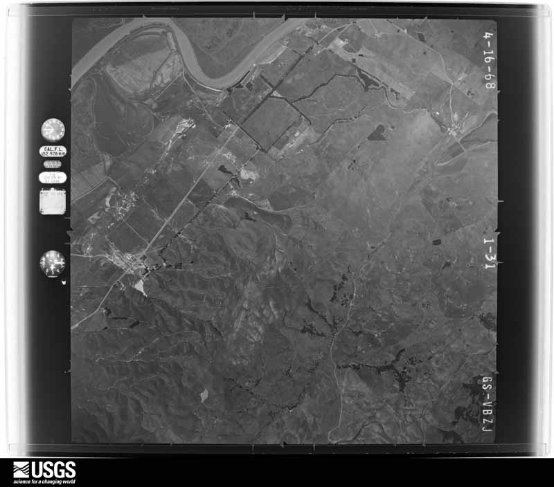 U.S. Geological Survey aerial photograph, 1968-04-16, scale 1:30000