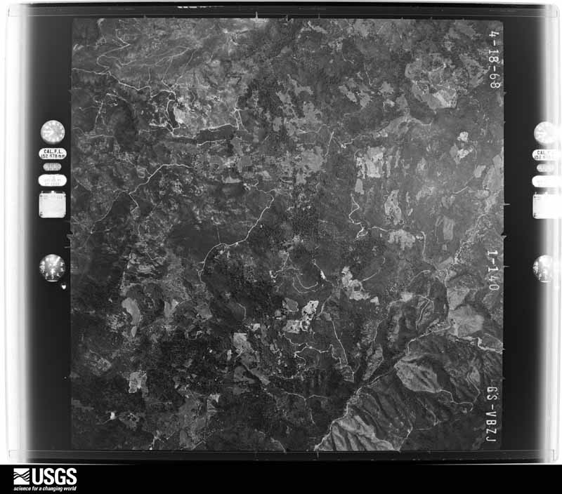 U.S. Geological Survey aerial photograph, 1968-04-18, scale 1:30000