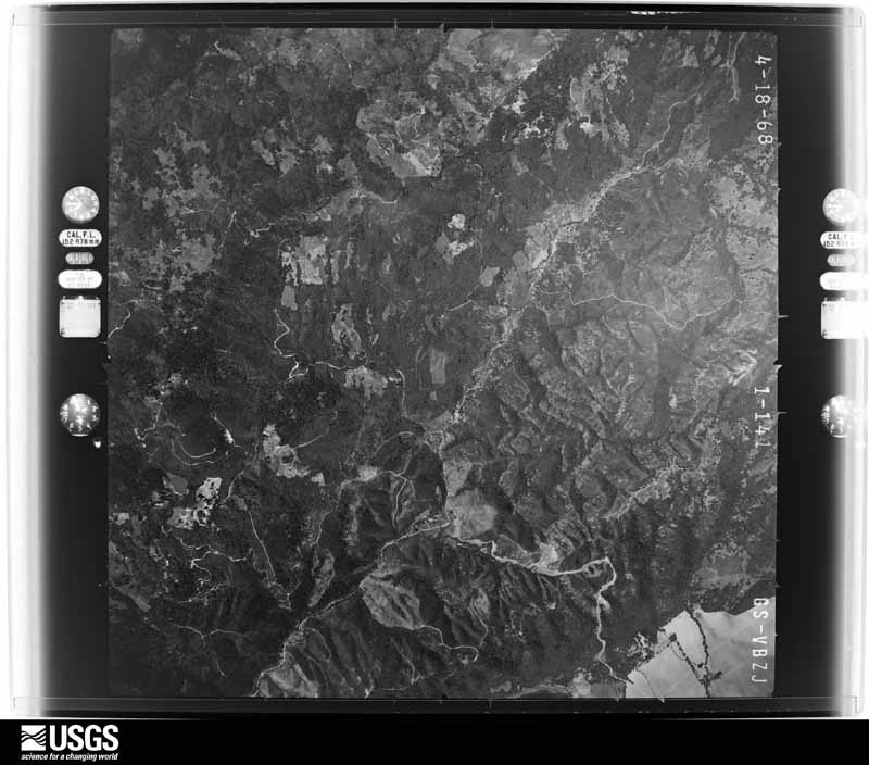 U.S. Geological Survey aerial photograph, 1968-04-18, scale 1:30000