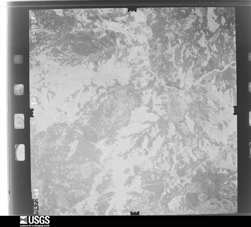 U.S. Geological Survey aerial photograph, 1968-08-30, scale 1:34000