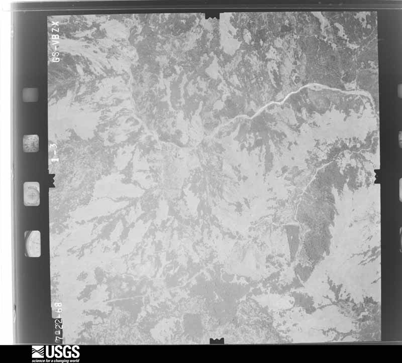 U.S. Geological Survey aerial photograph, 1968-08-30, scale 1:34000