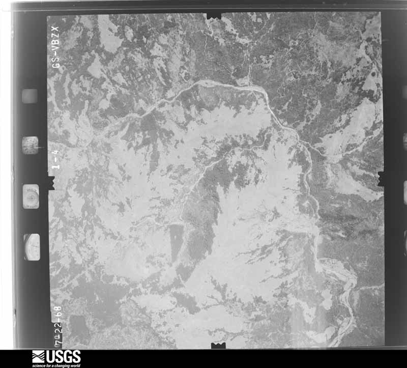 U.S. Geological Survey aerial photograph, 1968-08-30, scale 1:34000