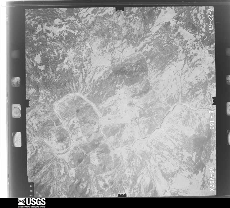 U.S. Geological Survey aerial photograph, 1968-08-30, scale 1:34000