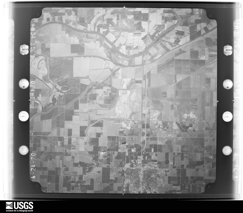 U.S. Geological Survey aerial photograph, 1970-04-24, scale 1:80000