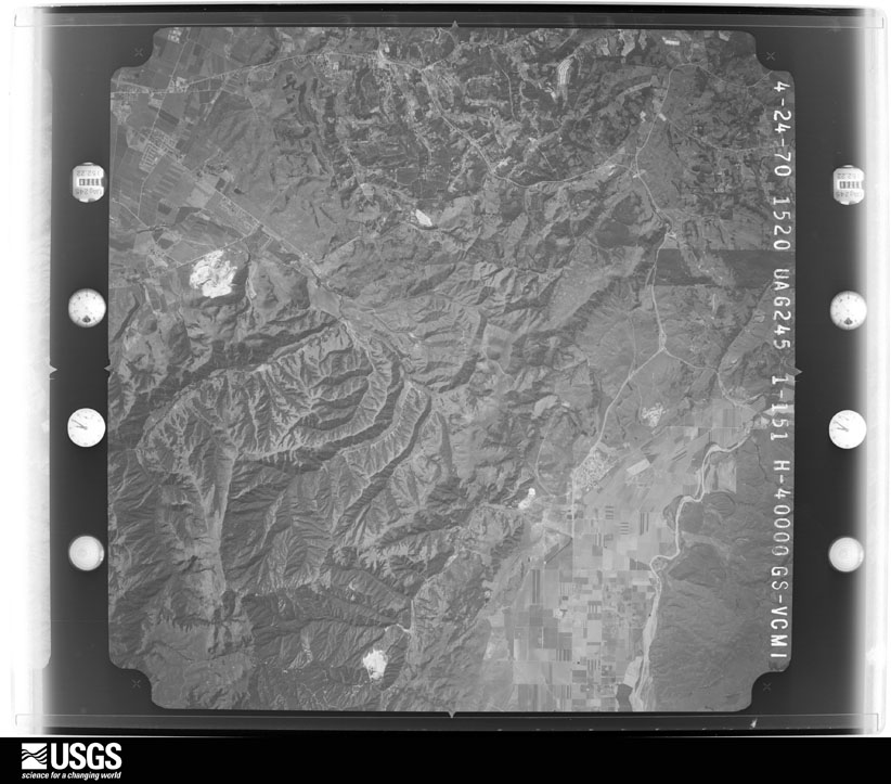 U.S. Geological Survey aerial photograph, 1970-04-24, scale 1:80000