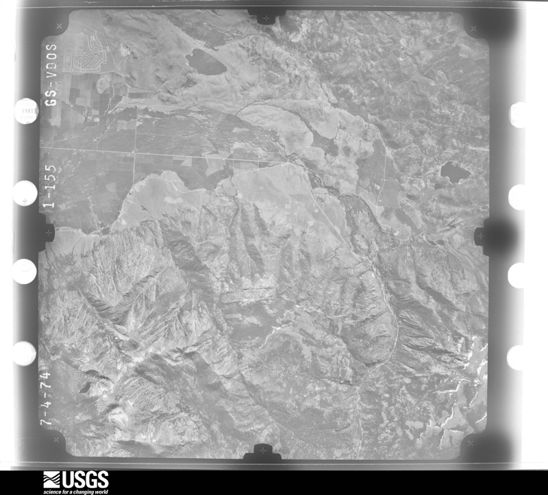 U.S. Geological Survey aerial photograph, 1974-07-04, scale 1:80000