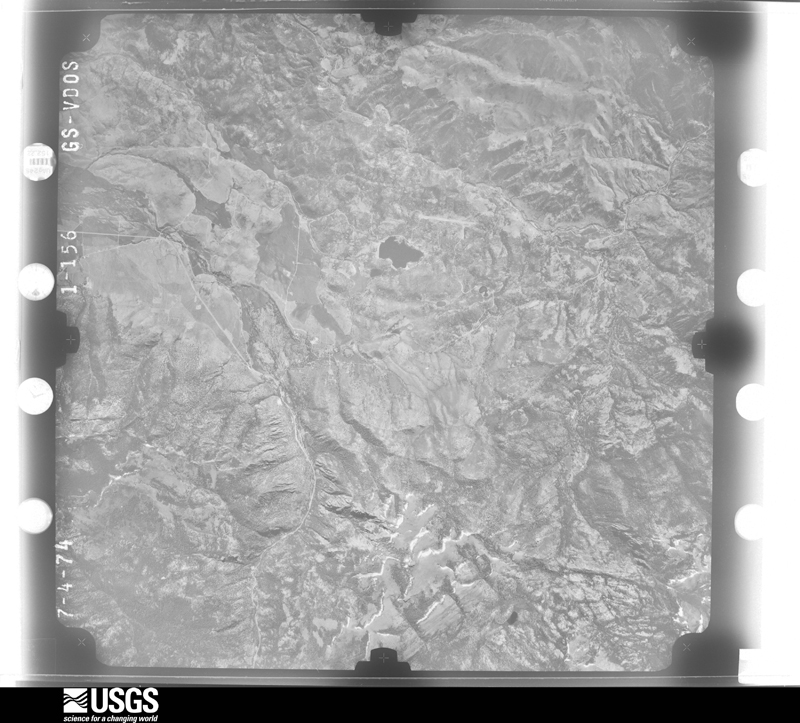 U.S. Geological Survey aerial photograph, 1974-07-04, scale 1:80000