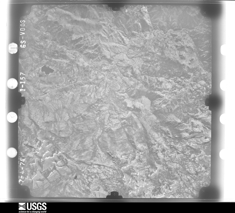 U.S. Geological Survey aerial photograph, 1974-07-04, scale 1:80000