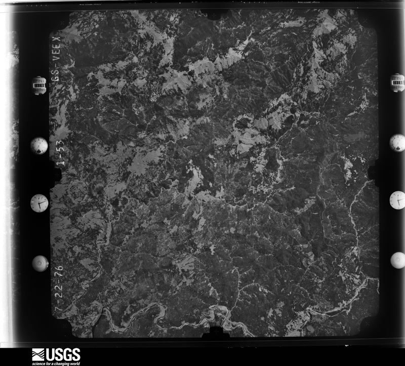 U.S. Geological Survey aerial photograph, 1976-07-22, scale 1:80000