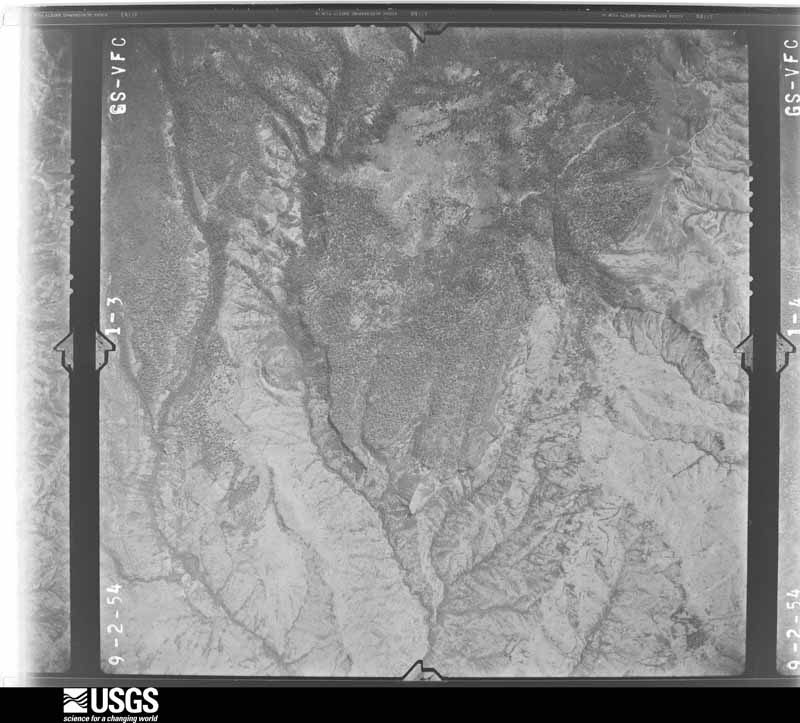 U.S. Geological Survey aerial photograph, 1954-09-02, scale 1:47200