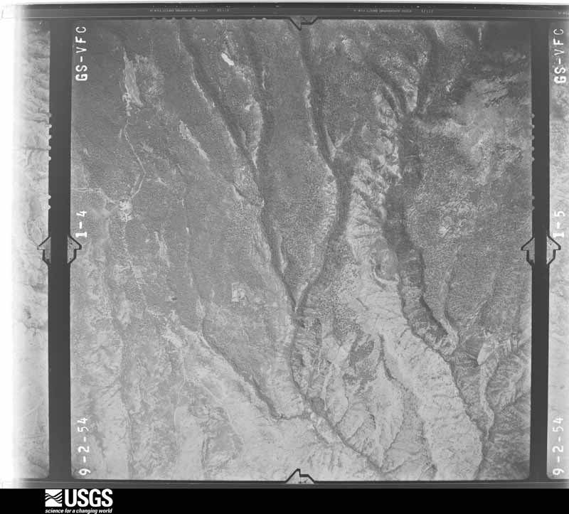 U.S. Geological Survey aerial photograph, 1954-09-02, scale 1:47200