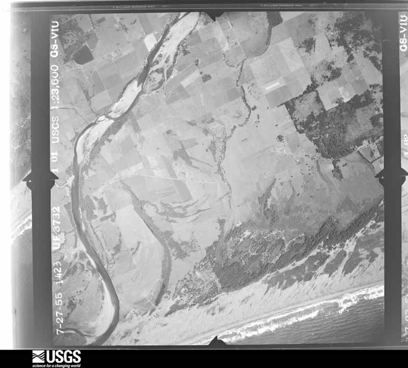 U.S. Geological Survey aerial photograph, 1955-07-27, scale 1:23600