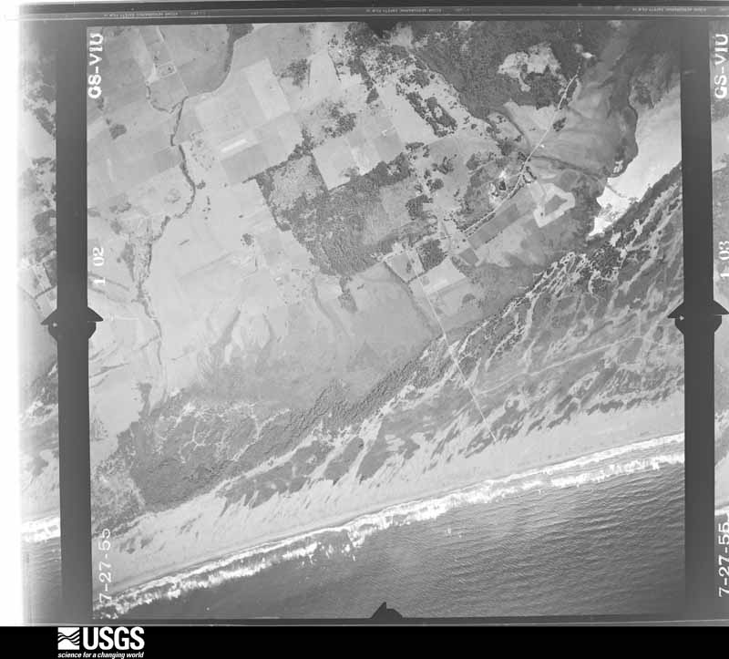 U.S. Geological Survey aerial photograph, 1955-07-27, scale 1:23600