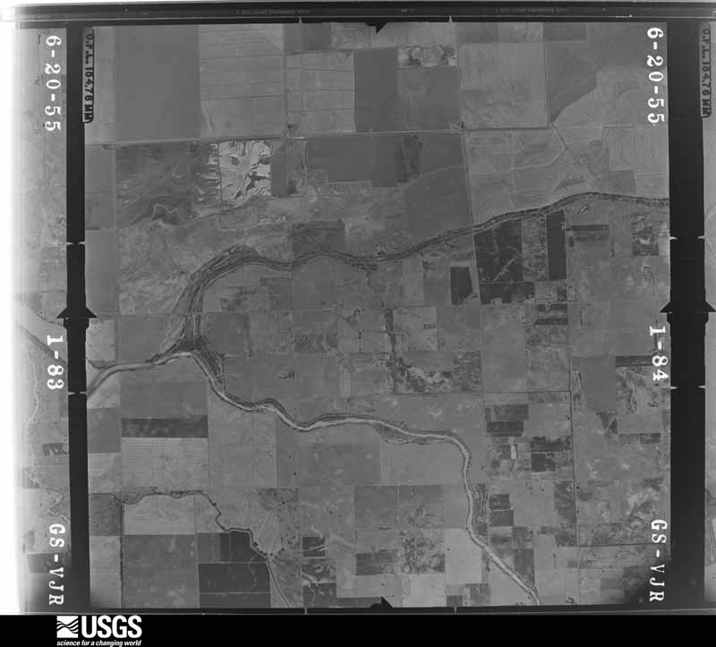 U.S. Geological Survey aerial photograph, 1955-08-01, scale 1:23600