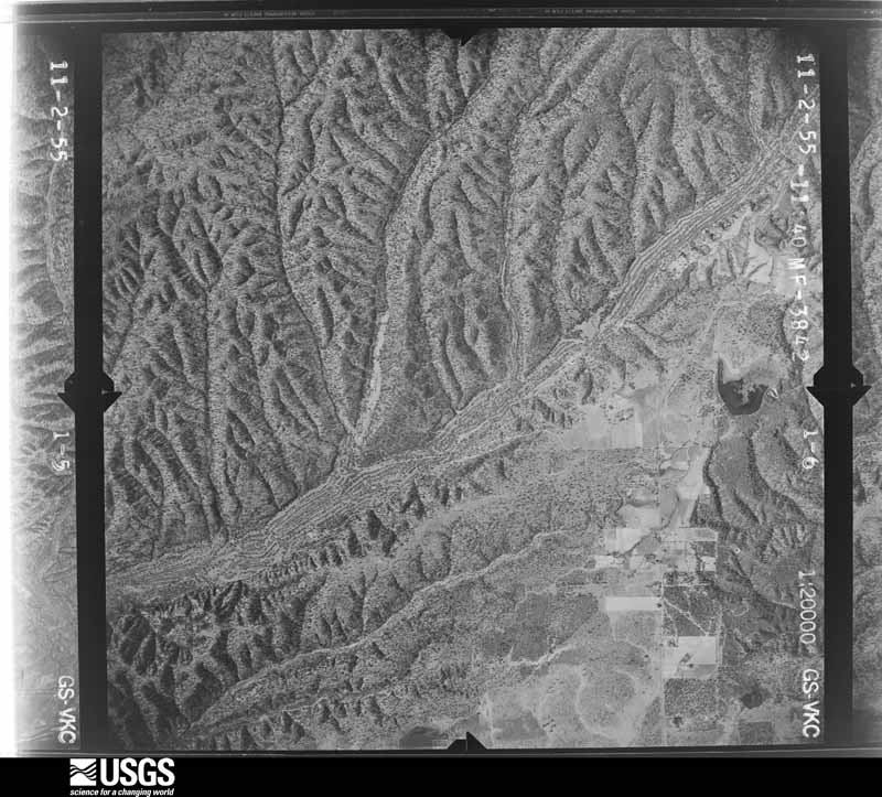 U.S. Geological Survey aerial photograph, 1955-11-02, scale 1:20000