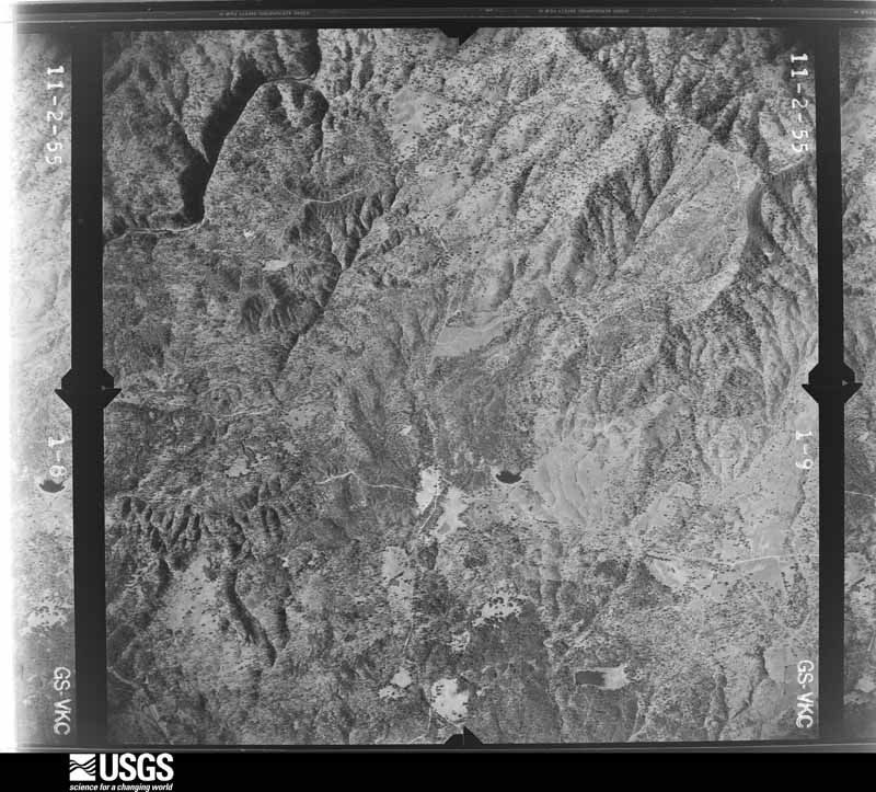 U.S. Geological Survey aerial photograph, 1955-11-02, scale 1:20000