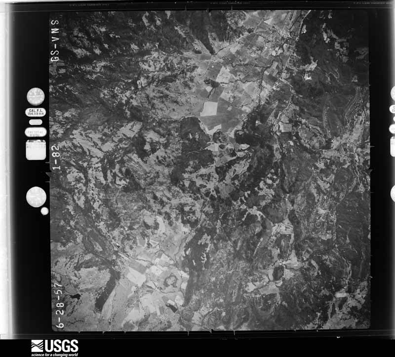 U.S. Geological Survey aerial photograph, 1957-08-03, scale 1:47000
