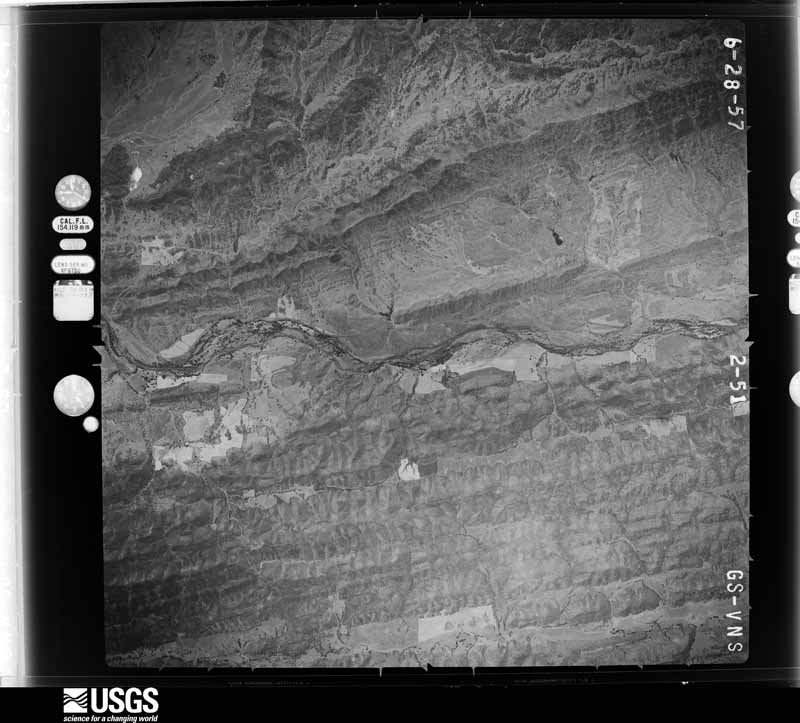 U.S. Geological Survey aerial photograph, 1957-08-03, scale 1:47000