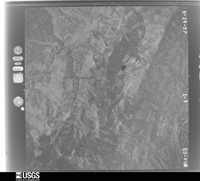 U.S. Geological Survey aerial photograph, 1957-06-01, scale 1:49000