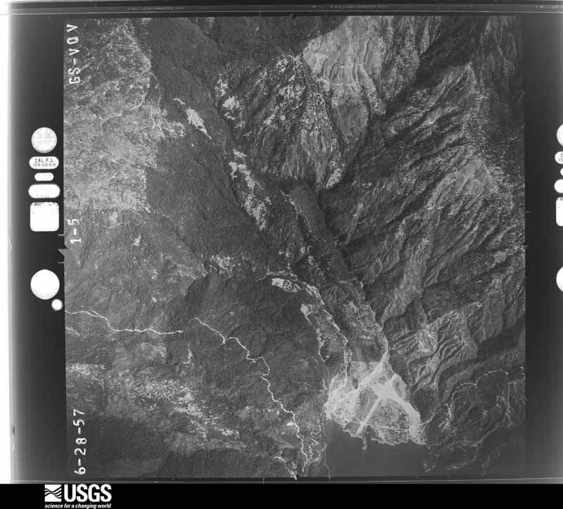 U.S. Geological Survey aerial photograph, 1957-07-04, scale 1:49000