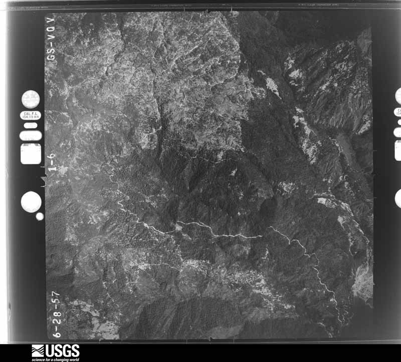 U.S. Geological Survey aerial photograph, 1957-07-04, scale 1:49000