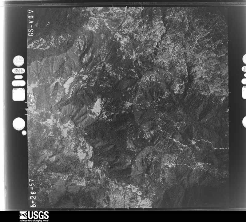 U.S. Geological Survey aerial photograph, 1957-07-04, scale 1:49000