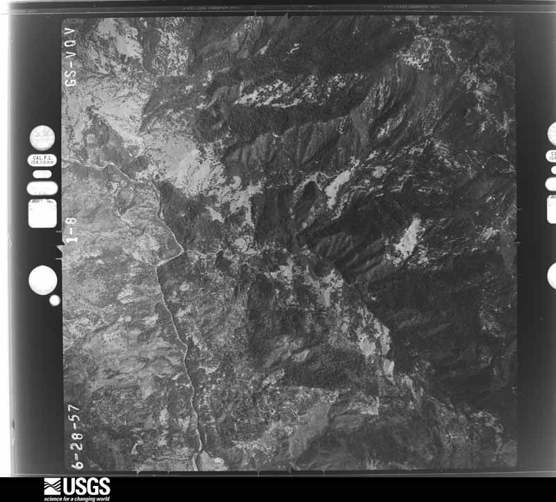 U.S. Geological Survey aerial photograph, 1957-07-04, scale 1:49000
