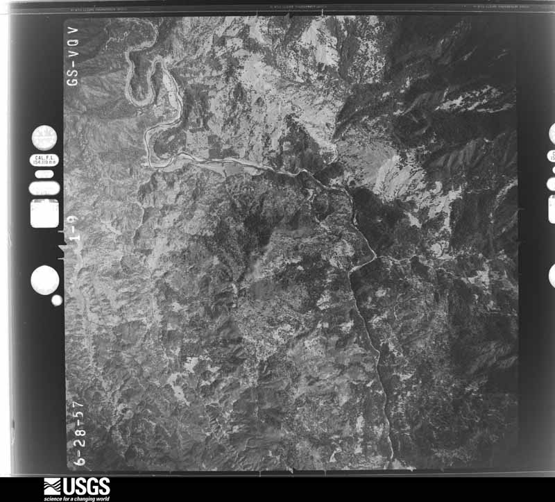 U.S. Geological Survey aerial photograph, 1957-07-04, scale 1:49000