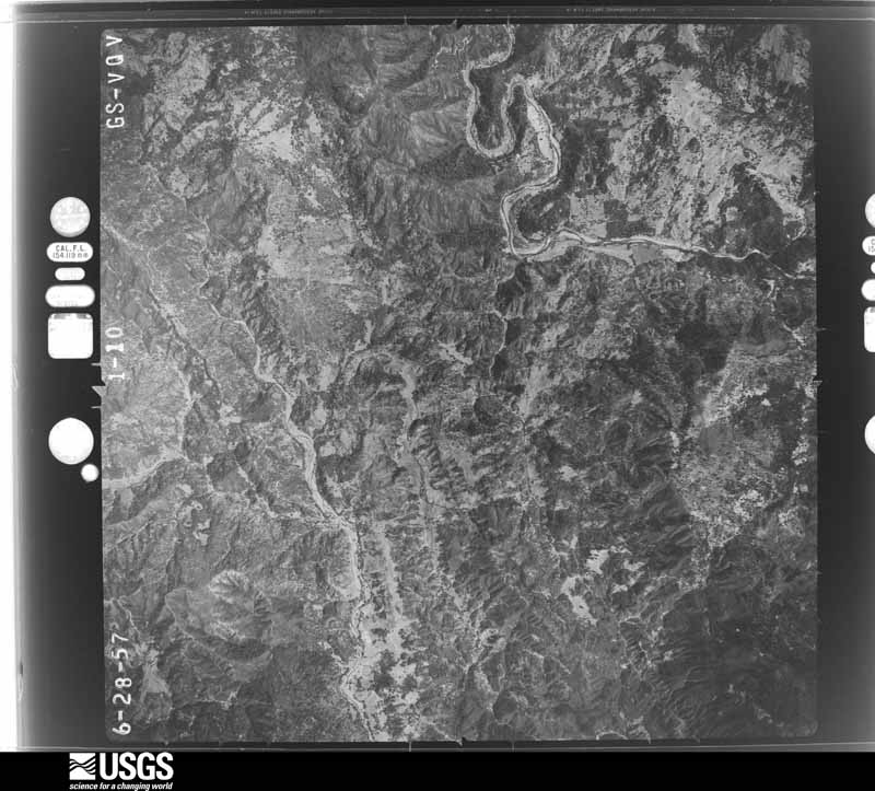 U.S. Geological Survey aerial photograph, 1957-07-04, scale 1:49000