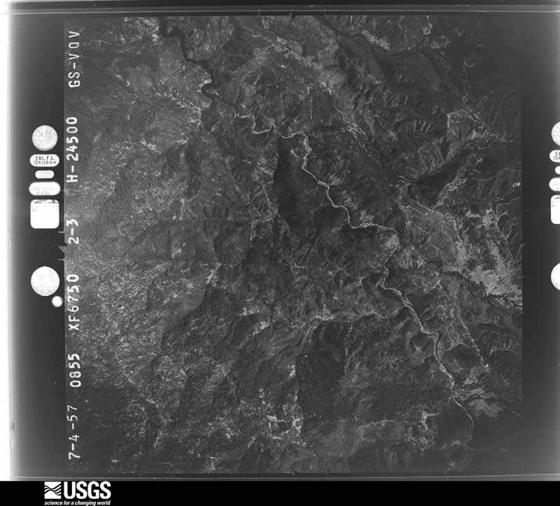 U.S. Geological Survey aerial photograph, 1957-07-04, scale 1:49000