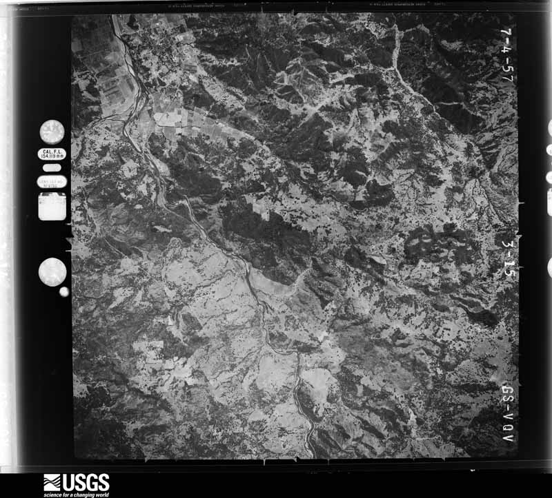 U.S. Geological Survey aerial photograph, 1957-07-04, scale 1:49000