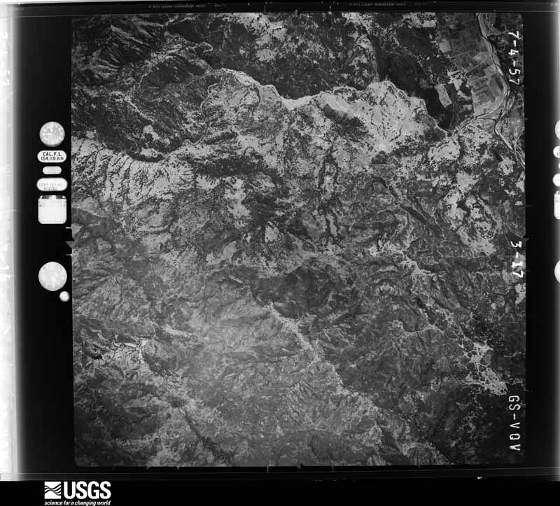 U.S. Geological Survey aerial photograph, 1957-07-04, scale 1:49000