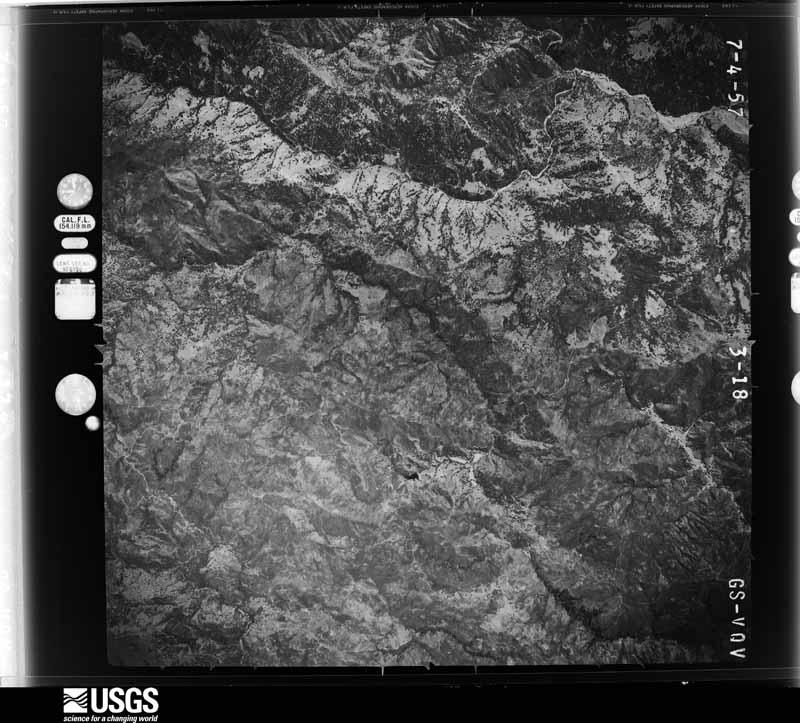 U.S. Geological Survey aerial photograph, 1957-07-04, scale 1:49000