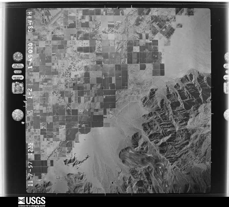 U.S. Geological Survey aerial photograph, 1957-11-07, scale 1:49000