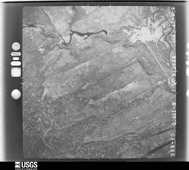 U.S. Geological Survey aerial photograph, 1957-08-08, scale 1:30000