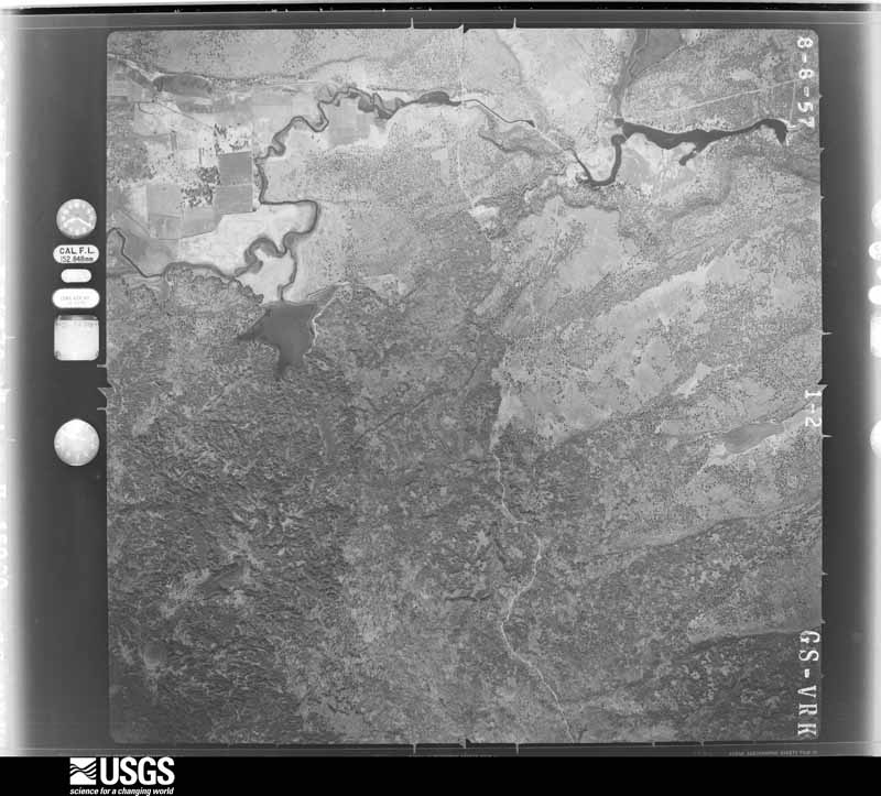 U.S. Geological Survey aerial photograph, 1957-08-08, scale 1:30000