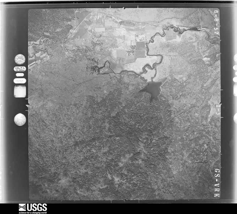 U.S. Geological Survey aerial photograph, 1957-08-08, scale 1:30000