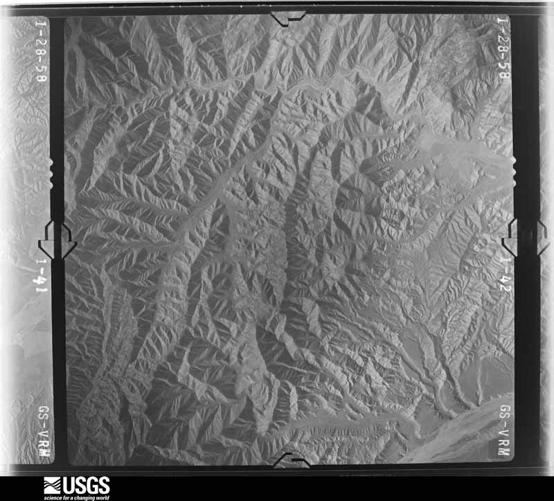 U.S. Geological Survey aerial photograph, 1958-01-28, scale 1:48000