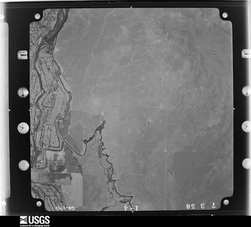 U.S. Geological Survey aerial photograph, 1958-07-25, scale 1:30000