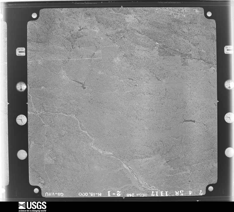 U.S. Geological Survey aerial photograph, 1958-07-25, scale 1:30000