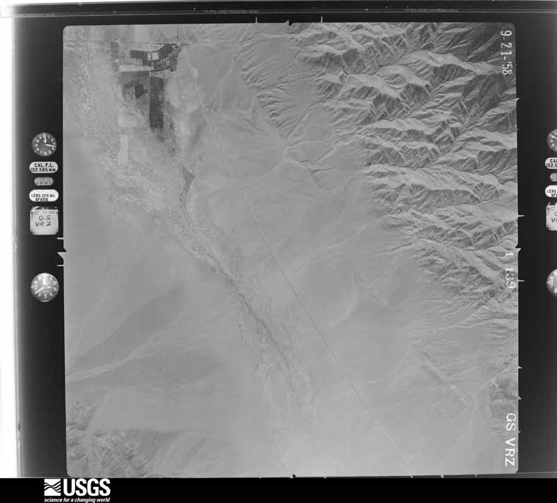 U.S. Geological Survey aerial photograph, 1958-10-08, scale 1:48000