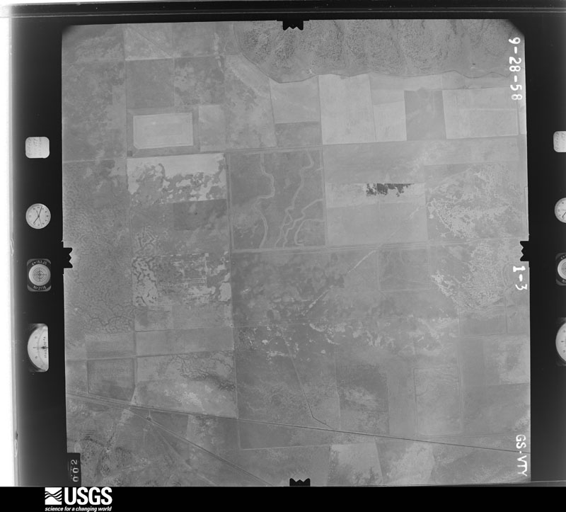 U.S. Geological Survey aerial photograph, 1958-09-30, scale 1:34000