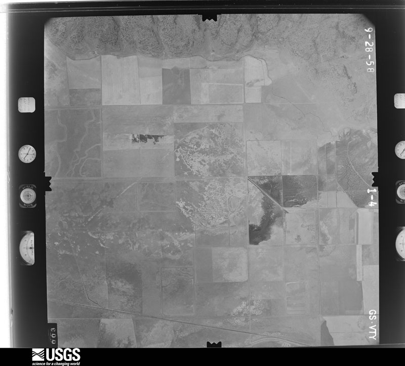 U.S. Geological Survey aerial photograph, 1958-09-30, scale 1:34000